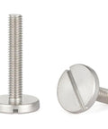 Heavy Duty 5 Pack M4 X 14mm Slotted Cheese Head Screws forged from top tier 304 stainless steel, showcasing screw head and threaded shaft.