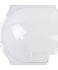 Top Shelf Crystal Clear Direct Fit RV Screen Door Plexiglass Slider Replacement Panel For Dexter Right Hand Bubble Style Window, smooth clear finish.