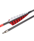 Six Pack 30 Inch Carbon Arrows For Compound Recurve And Traditional Bows With 100 Grain Screw Tips 4 Inch Turkey Feathers Spine 700