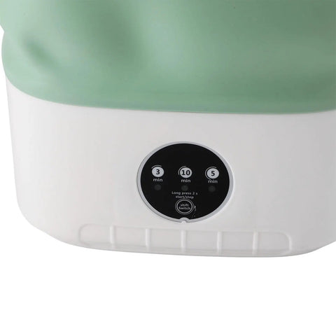Control panel of the Super Portable 12L Mini Washing Machine And Foldable Spin Dryer with timer options for efficient use.