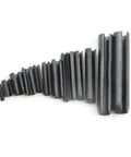 390 Pieces 13 Kinds M1.5 M2 M2.5 M3 M4 M5 M6 Steel Split Dowel Roll Pins Kit arranged by size on white background.