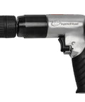 Half Inch Keyless Chuck Air Drill With Reversible Operation, 500 RPM, 0.5 HP, ergonomic grip and side handle, diffused exhaust