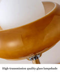 Egg Tart Desk Lamp With Cozy Warm Glow Nordic Style Japanese Table Lamp creamy white lampshade and iron base