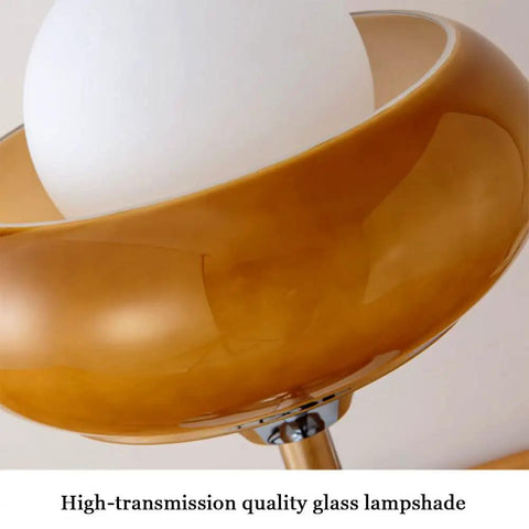 Egg Tart Desk Lamp With Cozy Warm Glow Nordic Style Japanese Table Lamp creamy white lampshade and iron base