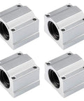 4 pack of 16mm SCS16UU Aluminum Linear Bearing Slide Block Set Closed Pillow Block For CNC And 3D Printer Rails