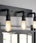 Industrial Farmhouse Vanity Light With Three Lights Water Pipe Wall Sconce For Powder Room Bedroom Dressing Room And Entryway Modern Bath Lighting Dope Industrial Vibe mounted on wall.