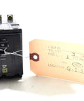 QOB350 Bolt-On Circuit Breaker 50 Amp Dope Heavy-Duty Panel Switch with label, front view, load centers replacement