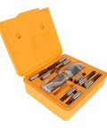 Nine Piece R8 Boring Head Set With Two Inch Heads And Morse Shank BT For Milling Heavy Duty Boring Bar Kit in yellow case
