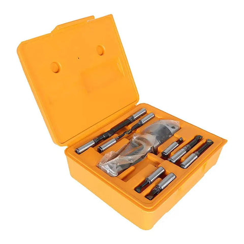 Nine Piece R8 Boring Head Set With Two Inch Heads And Morse Shank BT For Milling Heavy Duty Boring Bar Kit in yellow case