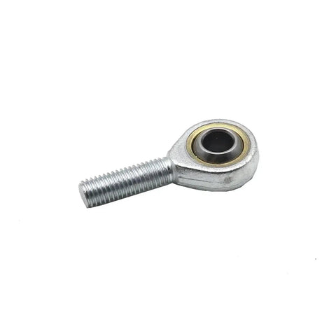 6Pc Sa14 Rod Ends Set With Right Hand Male Metric Threads For 14mm Shafts Heavy Duty Fish Eye Ball Joint Uniball Bearing close-up view of metal rod end with threaded shaft.