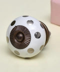 100 Piece Silver Ceramic Dot Knobs For Kitchen Cabinets And Dressers Luxury Vintage Drawer Pulls With Kid Safe Rounded Edges close-up.