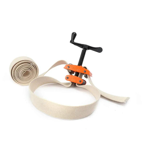 Workhorse Heavy Duty Canvas Band Clamp, 10 Foot Length, 2 Inch Wide Industrial Grade Tool with Screw Crank and Self Locking Mechanisms