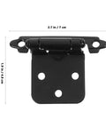 Black Spring Hinges For Cabinet Doors With Dampers Smooth Closing Self Closing Hardware 1.4mm Thick 10 Sets front view