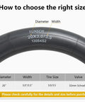Heavy Duty 20X3 Fat Bike Inner Tubes Premium Grade Butyl Rubber Schrader Valve Compatible With 20X3.0-3.5 Fat Tires BMX City Mountain Electric Bikes 2 Pack size guide
