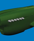 P 40 Exhaust Pipe Round Brassin Upgrade For Dual Exhaust 1 To 48 Scale Plastic Model Detailing Kit green component