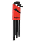 Set Of 9 Balldriver Stubby L Wrenches In 1.5 To 10 Mm, Angled Entry Up To 25 Degrees For Tight Spaces, Stubby Short Arm