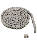 Heavy Duty #60SS Stainless Steel Roller Chain 10 Feet Length Plus Two Connecting Links For Engine And Industrial Machinery Durable Replace Part.