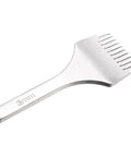 Close-up of Leather Stitching Punch 3.0mm 10 Prong Carbon Steel Hole Punch Tool with diamond cut finish in white.
