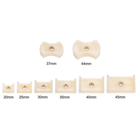 Eight Piece Watch Case Press Die Kit With Nylon Back Fitting Dies Set, including sizes 20mm to 45mm, for table model capping machine.