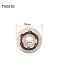 TV0310 Deep V Groove Guide Ball Bearings 3X10X3Mm Single Sealed Gcr15 Alloy Steel showing dimensions and design details.