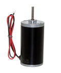 Permanent Magnet DC Motor With High Torque And Reverse Capability 24V DC 4000 RPM Industrial Grade Forward And Backward Drive 12V 24V Compatible One Piece Unit For Robotics Automation And Hobby Power Projects, black cylindrical motor with wires