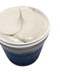 Open tub of Waterproof 6 Oz Ball Hitch Grease for all ball mounts and hitches, showing smooth white lubricant surface.