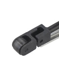 High Speed Pneumatic Belt Sander - 10 x 330mm air powered roller polisher part close-up showing black roller and metal track.
