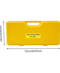 Heavy Duty Three Jaw Hydraulic Bearing Puller Kit With Secure Storage Box for Vehicles, yellow case, dimensions 53cm x 24cm.