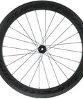 60mm Carbon Road Disc Clincher Wheelset For Fast Sprinting And Smooth Climbs 700C Rim Matte 23mm Width Center Lock Front View