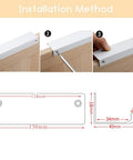 Installation method for 10 Pack Matte Black Modern Edge Finger Pull Handles For Cabinets And Drawers With Hidden Mount Aluminum