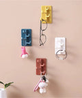 Slick Rotary Sticky Hook Wall Mount With Heavy Duty Adhesive Grip For Keys And Coats No Drill Hassle colorful hooks for home organization