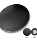 Top view of Tempered Glass Serving Turntable Lazy Susan Round Rotating Tray Beefy Heavy Duty Black Display For Home Or Hotel Dining Tables 10mm Thick Fits Tables From 70 To 110 Centimeters
