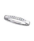 Solid 14k White Gold Round Diamond Channel Set Wedding Band Real Deal One Tenth Ctw Fashion Ring Go To Daily Wear Staple Buttery Comfort Fit Everyday Vibe Champion Gift Wrapped Box