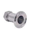Side view of Beduan stainless steel garden hose tri-clamp fitting, 1.5 TC to 3/4 GHT female adapter