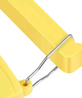 Manual Rivet Tool Kit With Four Replacement Heads Spring Handle And Nozzle For Metal Fiber Leather And Plastic Blind Rivet Hand Tool For Gutter Repair And Heavy Duty Fastening, yellow handle close-up