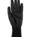 ANSI A3 18-Gauge Polyurethane Coated Work Gloves With Lightweight Coreless Design For Max Dexterity And Grip In Dry Or Wet Conditions, 12 Pairs, Size 9 Large, DXG22B, black glove palm view.