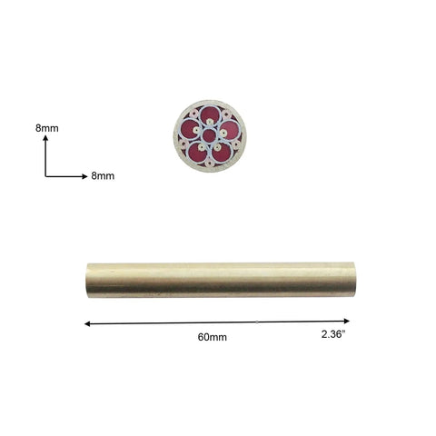 8mm Mosaic Rivet Pin For Knife Handles With 60mm Length Color Resin Filled Decorative Pin For Custom Knives Brass Copper Stainless Steel Craft Metal Fittings Ideal Gift For Knife Makers