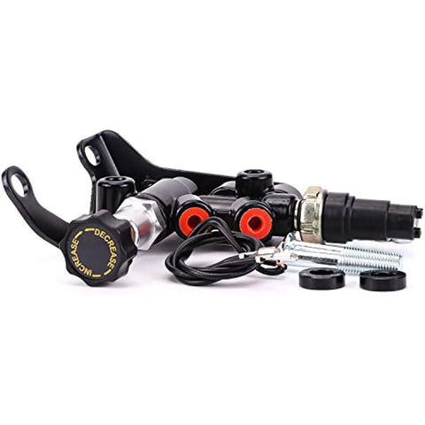 Slick Universal Brake Proportioning Valve Kit With Adjustable Knob And Mounting Bracket stainless steel lines for muscle cars and trucks.