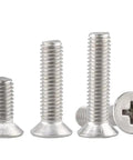 Grab a Badass 50 Pack of Number 4-40 X 1-3/4 Inch Flat Head Phillips Drive Machine Screws Crafted from Heavy Duty 304 Stainless Steel with Countersunk Heads for Rock Solid Construction and DIY Projects That Need Serious Hold Power showing multiple screws.