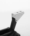Rubber Draw Latch Black With Storage Rack For Cabinet Doors, showing a close-up of the marine-grade latch mechanism.