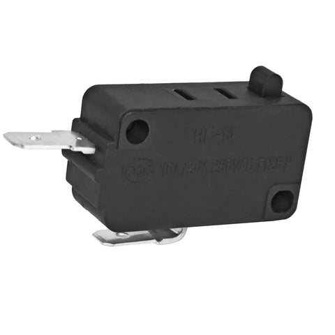 Heavy Duty Normally Closed Micro Switch With Pin Plunger And Quick Snap Actuator Pro Grade Two Pin 10A 20A 250V component side view.