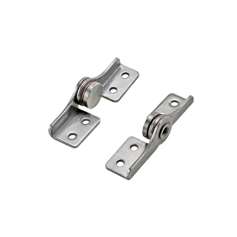Two 304 stainless steel damping hinge brackets with rollers and mounting plates