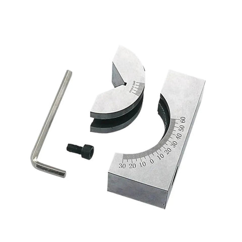 Precision CNC Milling V Block With Fine Angle Adjustment Scales, steel components for bevel milling and chamfering.