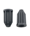 Eight Pack Universal Plastic Chair Caster Rods And Roller Plugs Black Round Sleeve Inserts For One Inch Wheels With Seven Sixteenth Inch Inner Bar