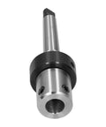 Close-up of Morse taper arbor adapter with internal cooling sleeve, R8 MT2-19.05mm metal tool