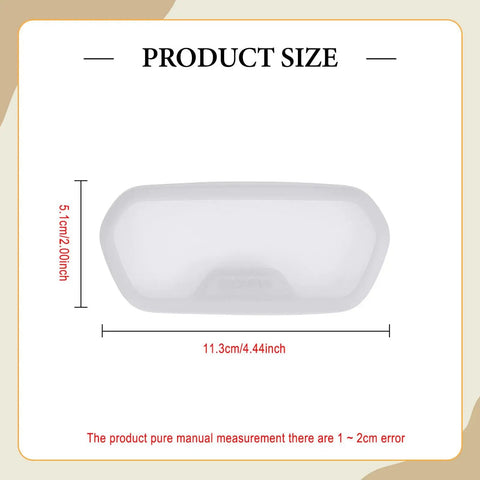 Silicone Dashboard Cover For E2 And E2 Pro Electric Scooters Clear Display Screen Protector Waterproof Scratch Resistant Case Easy Install Dashboard Shield For Scooter Console White shown with size dimensions 11.3cm x 5.1cm