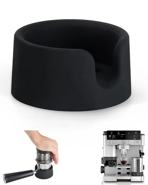 Black silicone Coffee Tamper Base For ES601 ES701 Portafilter Anti Slip Silicone Stand Keeps Tamp Steady Reduces Wobble