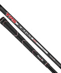 TPS Blackout Max Lefty Driver With 460cc Forgiving Head, Black and Red Graphite Shaft, Close-up of Soft Grip