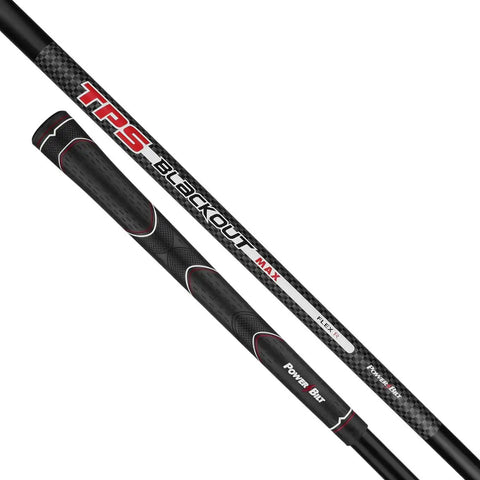 TPS Blackout Max Lefty Driver With 460cc Forgiving Head, Black and Red Graphite Shaft, Close-up of Soft Grip
