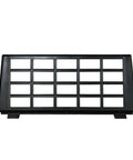 Foldable Metal Keyboard Music Score Stand With Adjustable Tilt for musicians, front view, showcasing grid design and sturdy base.